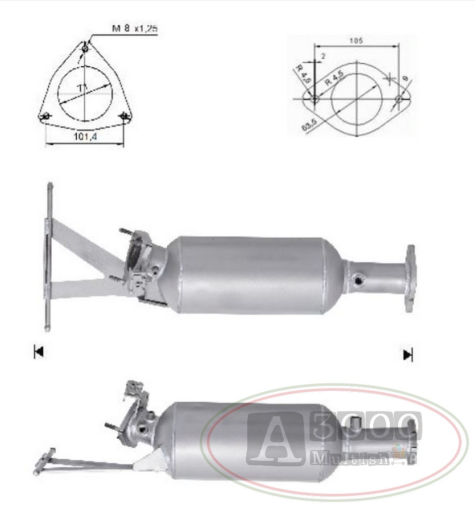 Filter FAP / DPF VOLVO S60 2.4TD D5 DPF 2400 cc 92 kw / 125 hp 5244T7 9 ...